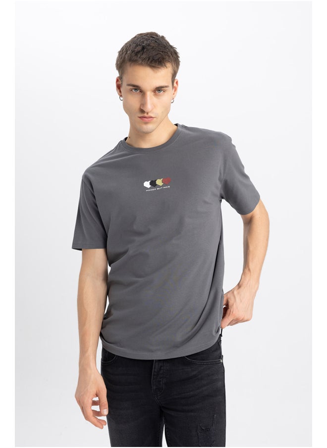 DeFacto - Man Regular Fit Crew Neck Short Sleeve Knitted T-Shirt - Image 1