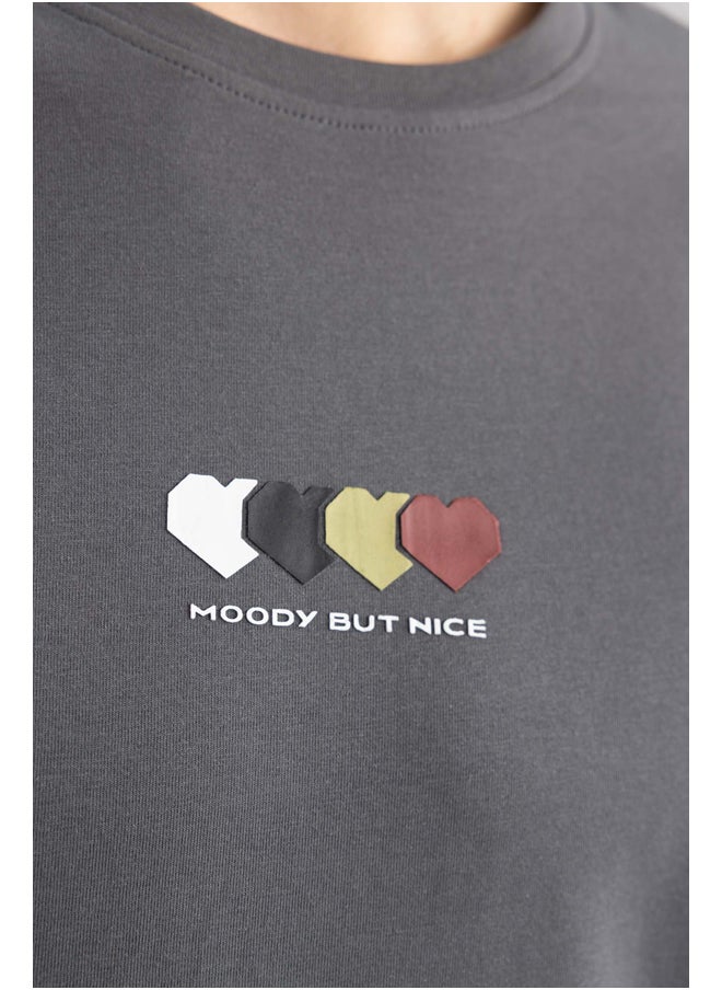 DeFacto - Man Regular Fit Crew Neck Short Sleeve Knitted T-Shirt - Image 1