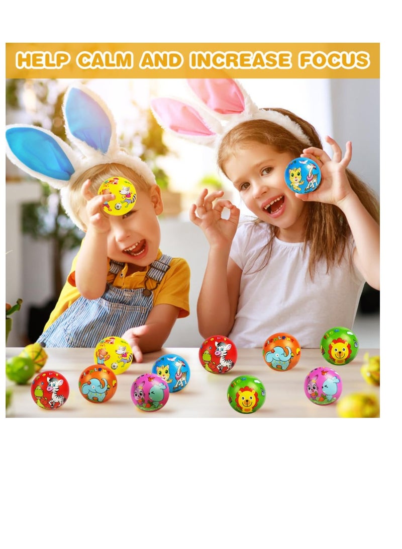 SYOSI Squeeze Stress Balls, 12pcs Stress Relief Ball, Sensory Stress Ball for Kids and Adults, Hand Exercise Stress Relief Balls, Squeeze Toys for Anxiety, Fidget, Tension, Manage Anger-Animal - Image 4
