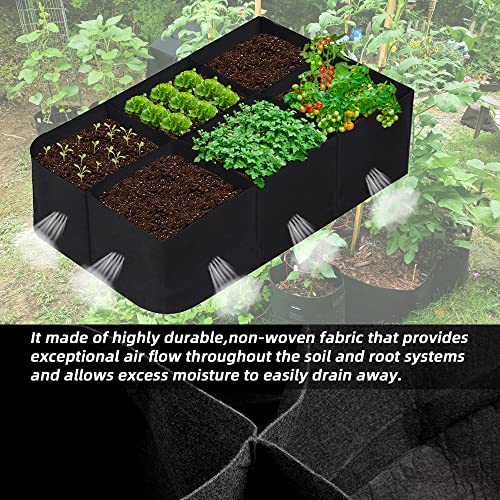 CJGQ Fabric Raised Garden Bed 4x2x1ft Garden Grow Bed Bags for Growing Herbs, Flowers and Vegetables 55 Gallon - Image 3