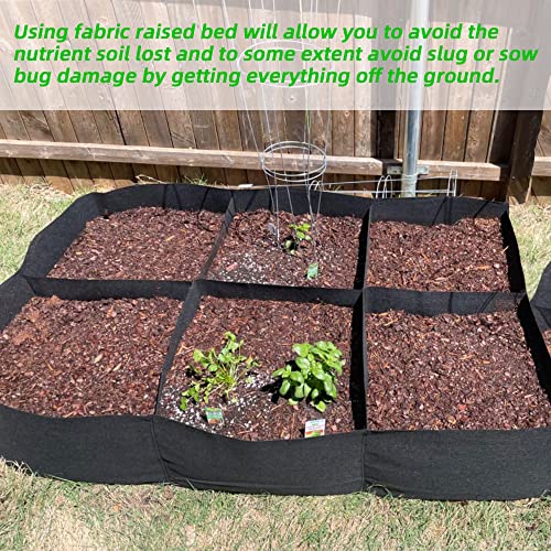 CJGQ Fabric Raised Garden Bed 4x2x1ft Garden Grow Bed Bags for Growing Herbs, Flowers and Vegetables 55 Gallon - Image 5
