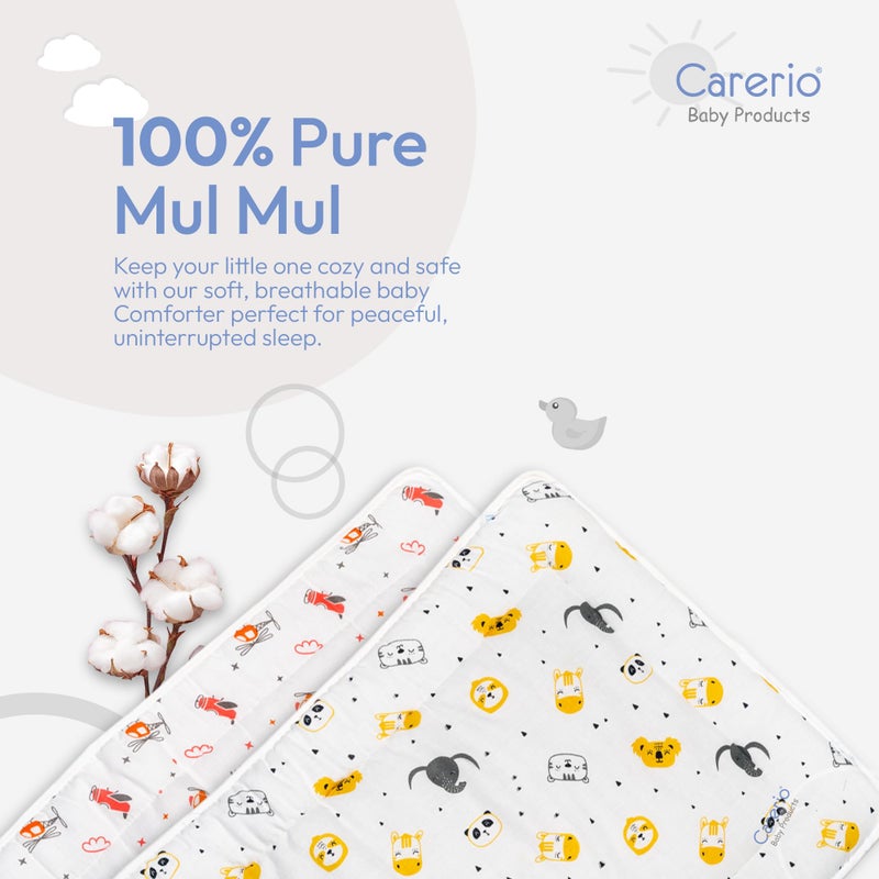 Carerio Newborn Baby Godadi, Soft Mulmul Cotton Baby Bed, Godadi, Crib Sheet, Cartoon Mat Bedding, Multicolor (Large, Pack of 2 (03)) - Image 2