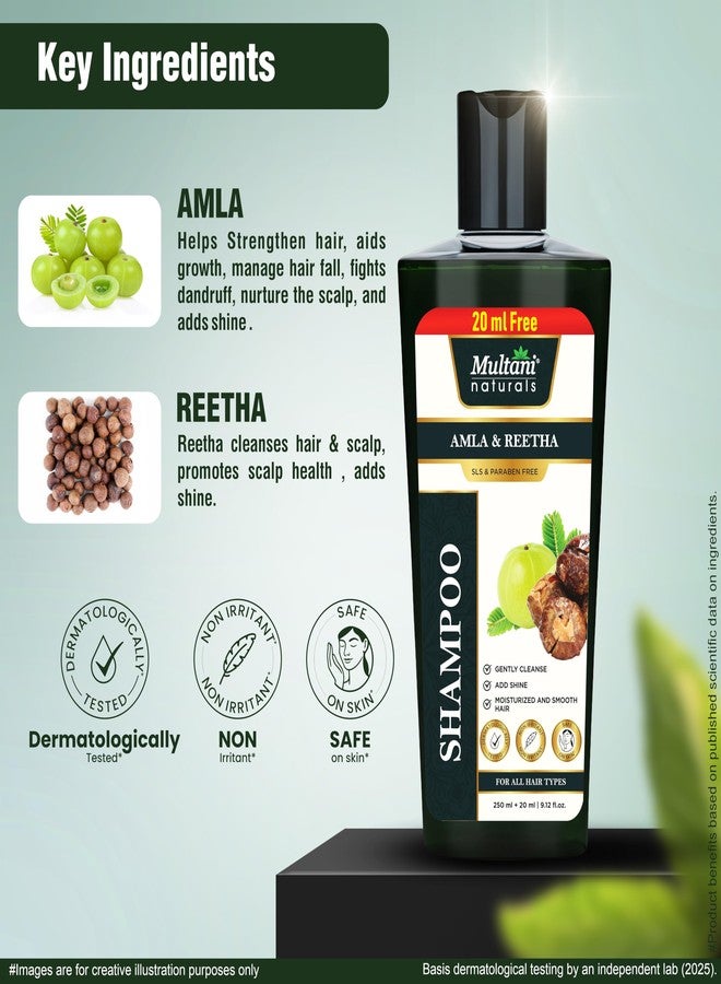 Multani شامبو مولتاني الطبيعي للشعر بخلاصة الأملا والريثا (250 مل) | شامبو أيورفيدي مضاد لتساقط الشعر | مُختَبَر من قِبَل أطباء الجلدية | مناسب لجميع أنواع الشعر - Image 3