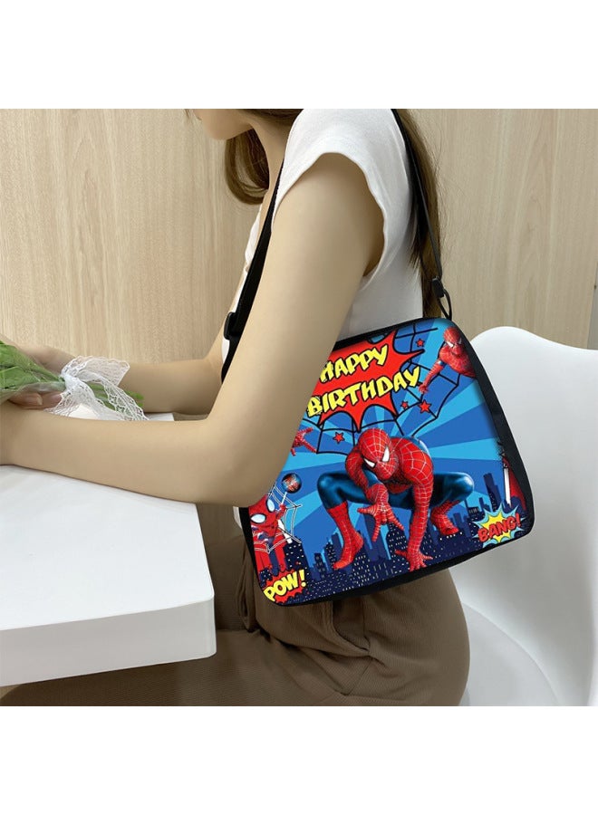 Direct Supply Underarm Bag Spider-Man Anime Printed Large Capacity Single Shoulder Crossbody Bag Simple Fashion Tote Bag-Color:14-Size:Large Underarm Bag  - Image 1