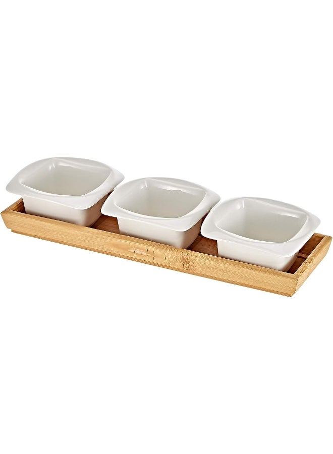 SYMPHONY Symphony Bambu Square Serving Bowl Set, White  - Image 1