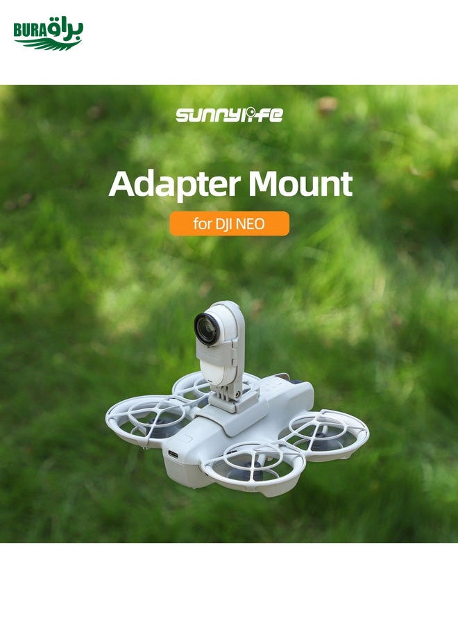 BURAQ For DJI Neo / Insta360 GO 3S / GO 3 Sunnylife Drone Expansion Mount Action Camera Holder Adapter (Grey)  - Image 2