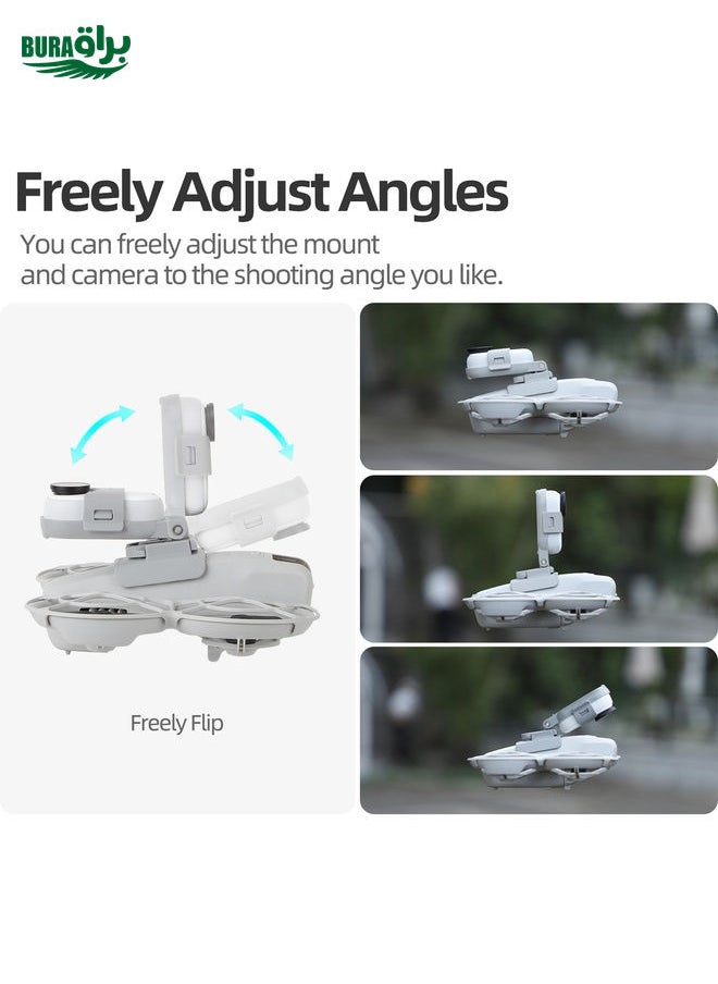 BURAQ For DJI Neo / Insta360 GO 3S / GO 3 Sunnylife Drone Expansion Mount Action Camera Holder Adapter (Grey)  - Image 3