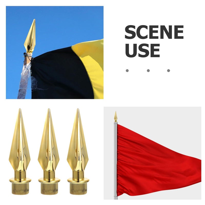 3 Pcs 20cm Flagpole Finial Decorative Heads Outdoor Indoor Replacement - Image 4