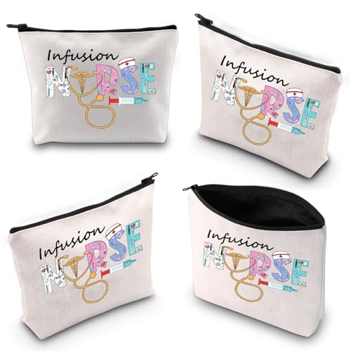 XYANFA Infusion Nurse Makeup Bag Infusion Nurse Gift Infusion Therapy Nurse IV Nurse Gift Chemo Nurse RN Nurse Apprecition Zipper Pouch (INFUSION NURSE) - Image 5