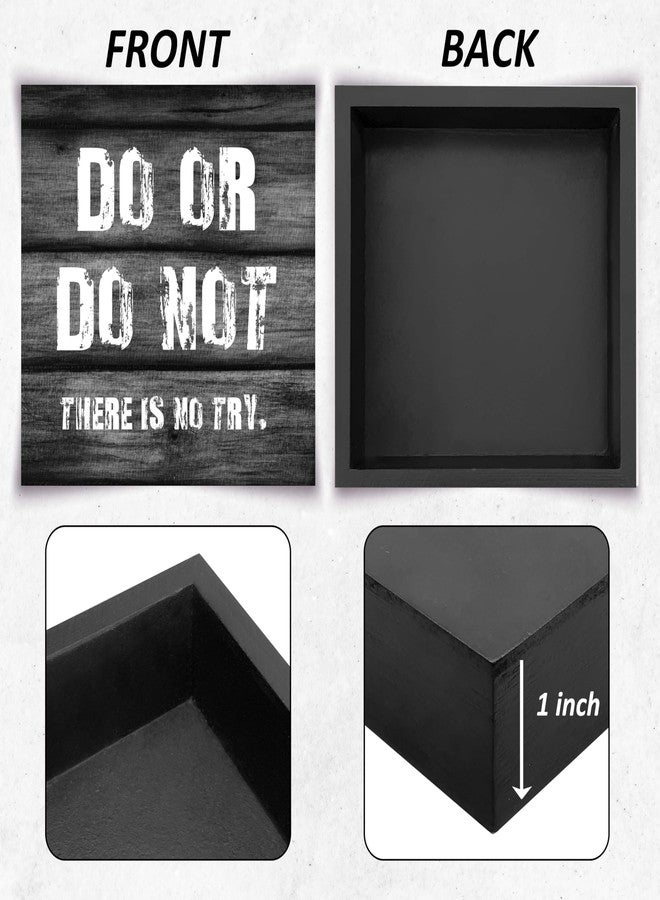 SSQBZU Motivational Desk Decoration-Do or Do Not There Is No Try-Wooden Box Sign Decor for Home,Office,Classroom,Dorm,Inspirational Gifts for Friends,Family,Colleagues,Christmas Gift. (016) - Image 3