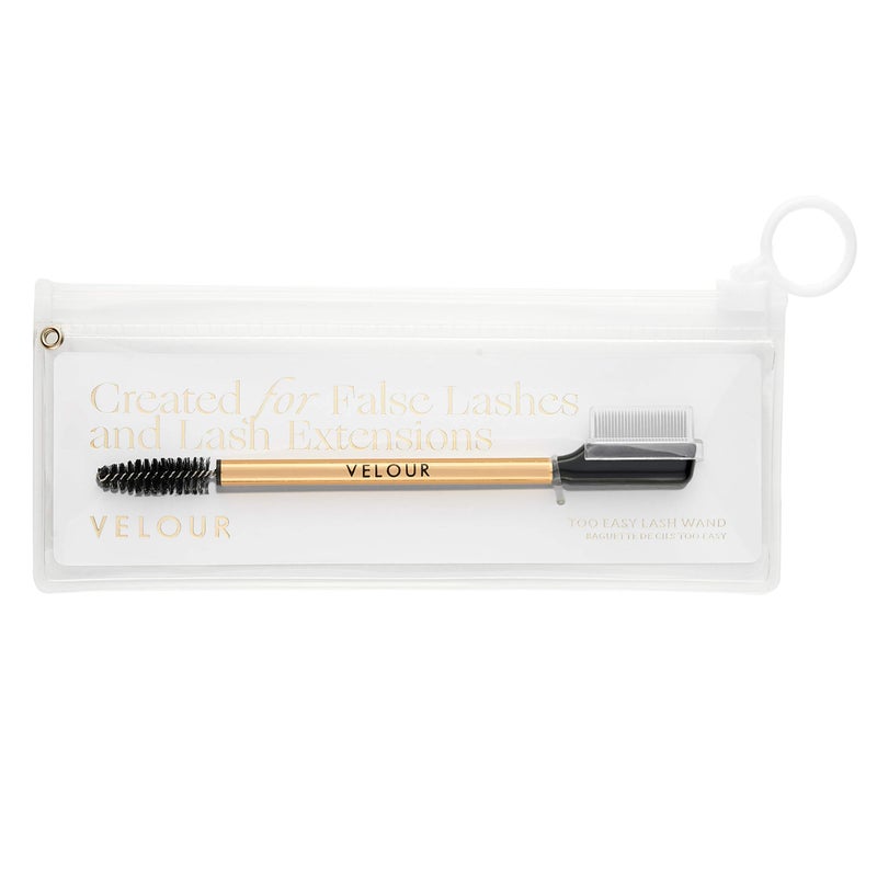 Velour Too Clean Lash Wand, 2 in 1 Eyelash Cleansing Brush for False Lashes and Eyelash Extensions, Brow and Lash Brush - Image 1