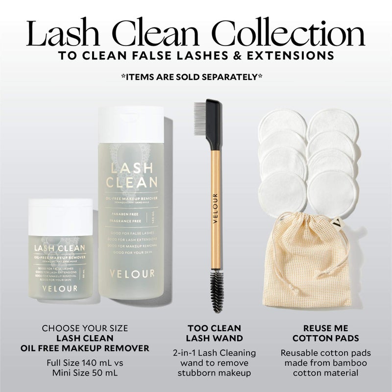 Velour Too Clean Lash Wand, 2 in 1 Eyelash Cleansing Brush for False Lashes and Eyelash Extensions, Brow and Lash Brush - Image 3