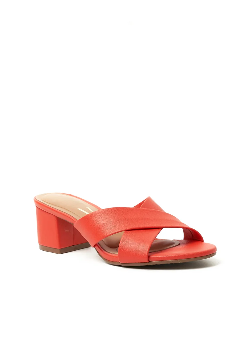 VIZZANO Stella Cross Strap Mid Heel Sandals