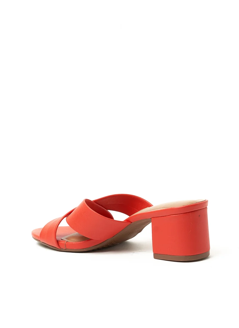 VIZZANO Stella Cross Strap Mid Heel Sandals