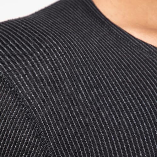 sporto Macho Men's Ultima Plus Round Neck Fullsleeve Thermal TopSuper Combed Cotton Rich Regular Fit Body Warmer top | Soft, Breathable & Naturally Insulated Winter Undershirt Black - Image 4