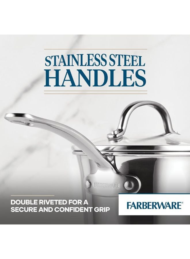 Prestige Faberware Millennium 10 Piece Stainless Steel Cookware Set | Cookware Pots and Pans Set with Lids | Induction Compatible - Image 5