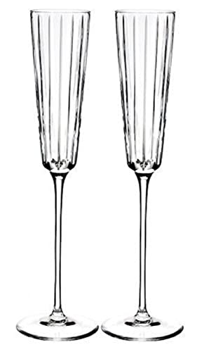 Rogaska Avenue Champagne Flute Pair Clear 6 oz