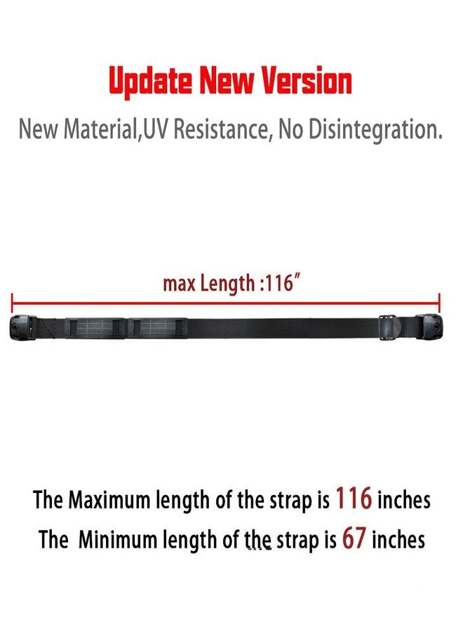 UCEDER 2 PCS Heavy Duty Hot Tub Cover Wind Straps FITS Most SPAS Locks Adjustable Length 81"~146" (Black, 12 Ft) - Image 4