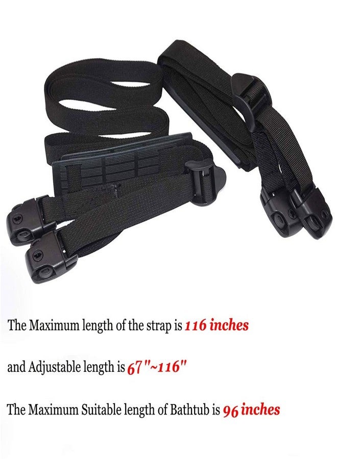 UCEDER 2 PCS Heavy Duty Hot Tub Cover Wind Straps FITS Most SPAS Locks Adjustable Length 81"~146" (Black, 12 Ft) - Image 3