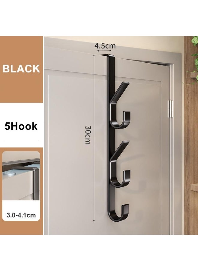 Door Hanging Hook Free-Punch Door Back Type Metal Hook Over The Door Hat Coat Hanger Handbag Storage Rack Bathroom Accessories - Image 2