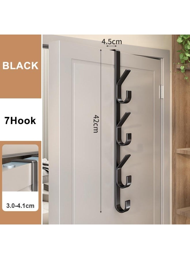Door Hanging Hook Free-Punch Door Back Type Metal Hook Over The Door Hat Coat Hanger Handbag Storage Rack Bathroom Accessories - Image 3