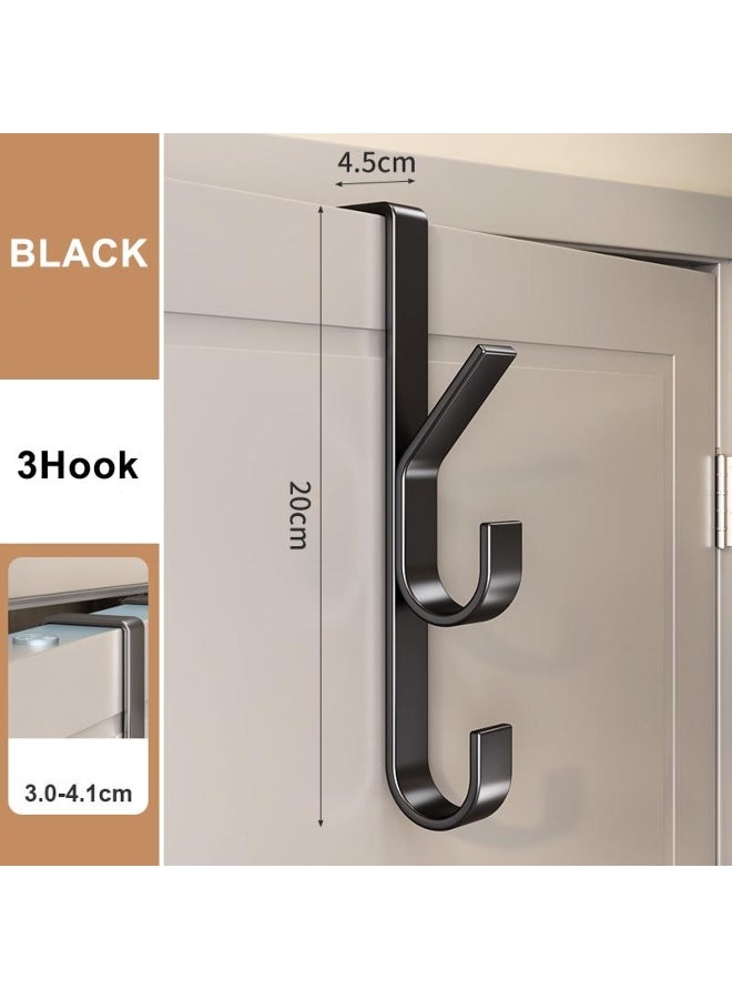 Door Hanging Hook Free-Punch Door Back Type Metal Hook Over The Door Hat Coat Hanger Handbag Storage Rack Bathroom Accessories - Image 1