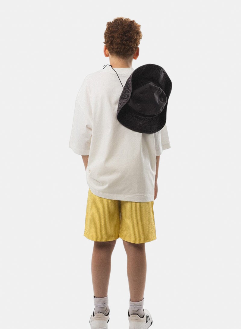 In Your Shoe Yellow Striped Kids Boxer Shorts - Image 5