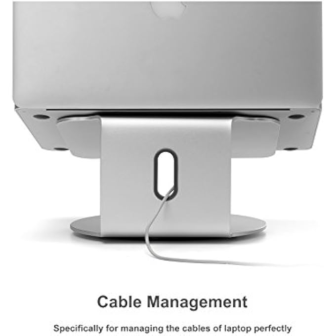 rayihni ROTATION LAPTOP STAND WITH HEAT-VENT TO ELEVATE LAPTOPS/NOTEBOOKS FOR APPLE, HP, LENOVO, DELL, ACER, SAMSUNG, ASUS, SONY, TOSHIBA AND MORE (ROTATION LAPTOP STAND) - Image 3