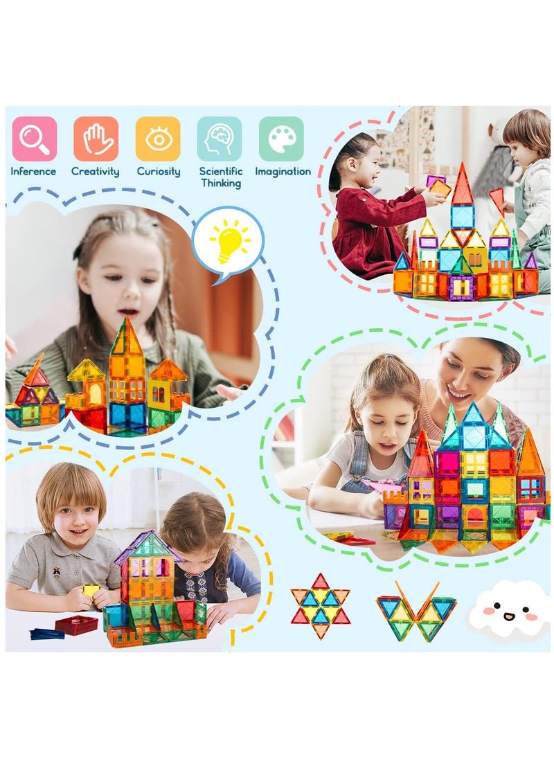 Magnetic Building Blocks, 78 Piece Set Magnetic Tiles, 3D Magnetic Educational Construction Magnetic Toys, Magnetic Blocks Building Toys for 3 4 5 6 Year Old Boys Girls Birthday Gifts  - Image 2