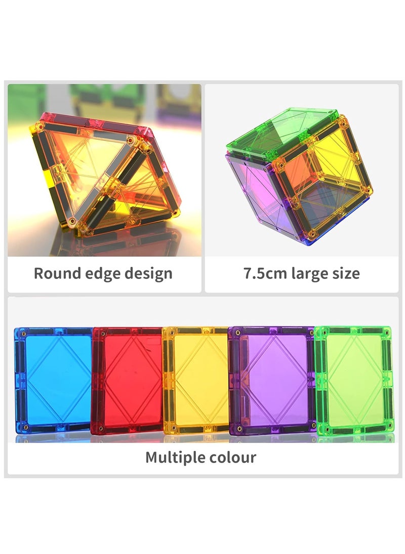 Magnetic Building Blocks, 78 Piece Set Magnetic Tiles, 3D Magnetic Educational Construction Magnetic Toys, Magnetic Blocks Building Toys for 3 4 5 6 Year Old Boys Girls Birthday Gifts  - Image 4