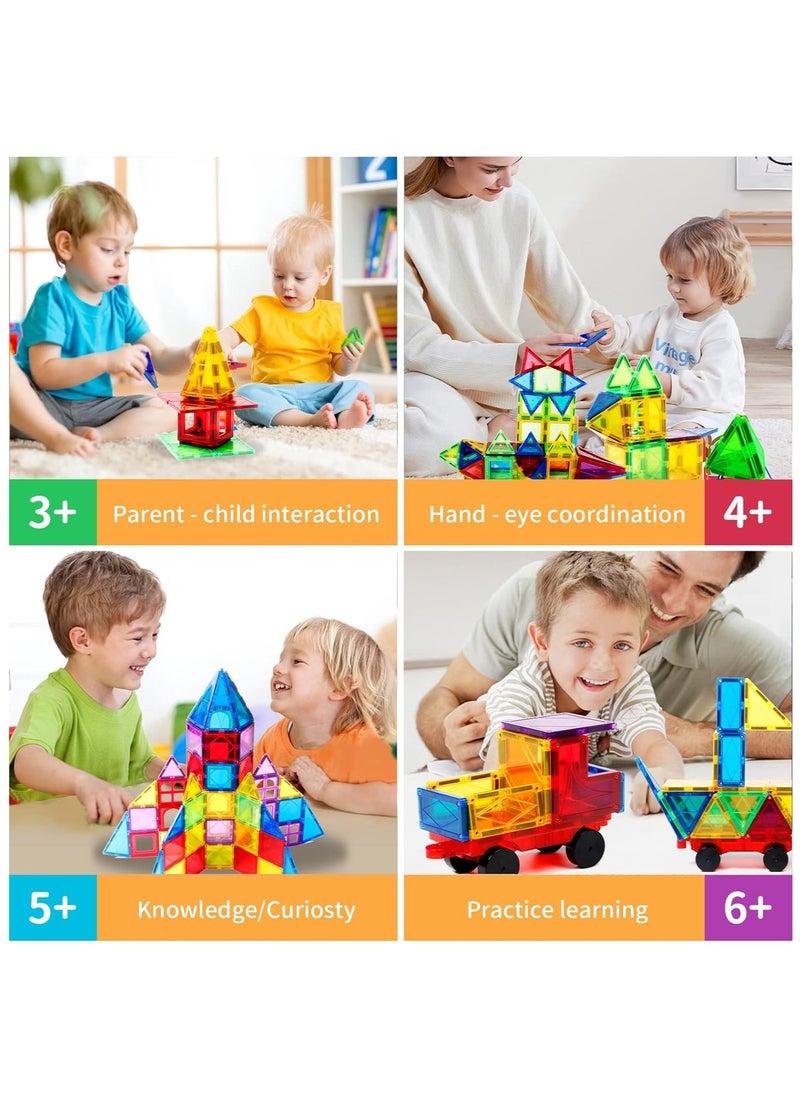 Magnetic Building Blocks, 78 Piece Set Magnetic Tiles, 3D Magnetic Educational Construction Magnetic Toys, Magnetic Blocks Building Toys for 3 4 5 6 Year Old Boys Girls Birthday Gifts  - Image 5