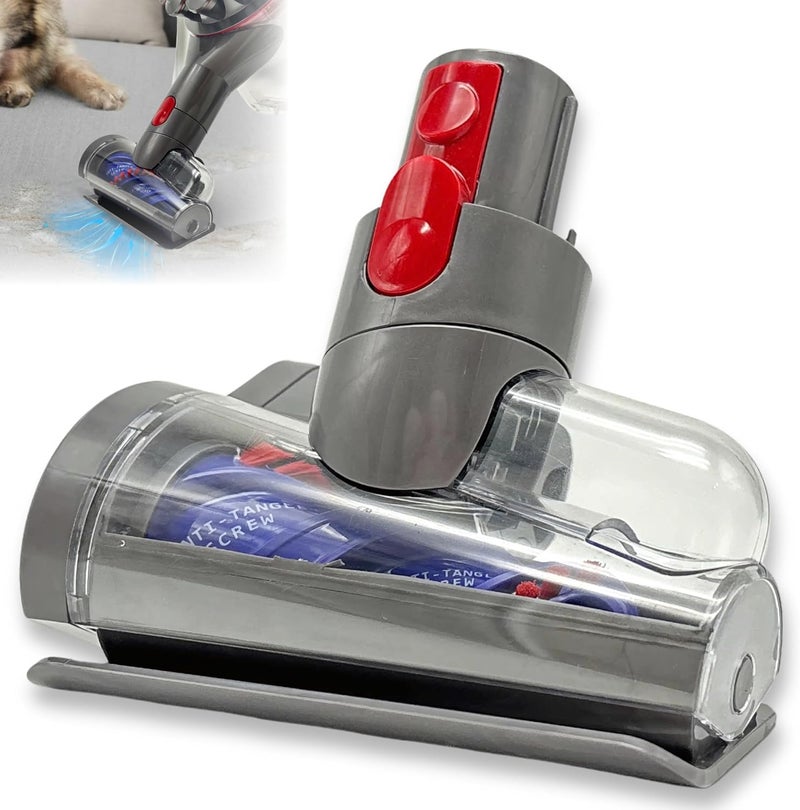 for Dyson V7 V8 V10 V11 V15 Vacuum Cleaners - Mini Motorized Brush Head - Pet Hair Removal Vacuum Attachment, Mini Hair Screw Tool for Carpeted Stairs, Couch Cushions, Upholstery & Car Carpet - Image 1