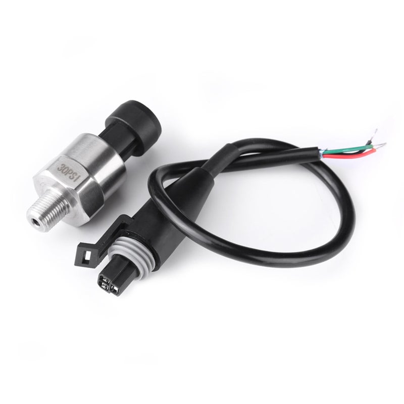 Pressure Transducer Sender Sensor Stainless Steel for Oil Fuel Air Water (30PSI) - Image 1