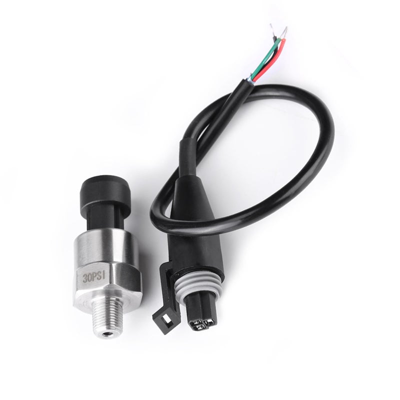 Pressure Transducer Sender Sensor Stainless Steel for Oil Fuel Air Water (30PSI) - Image 2