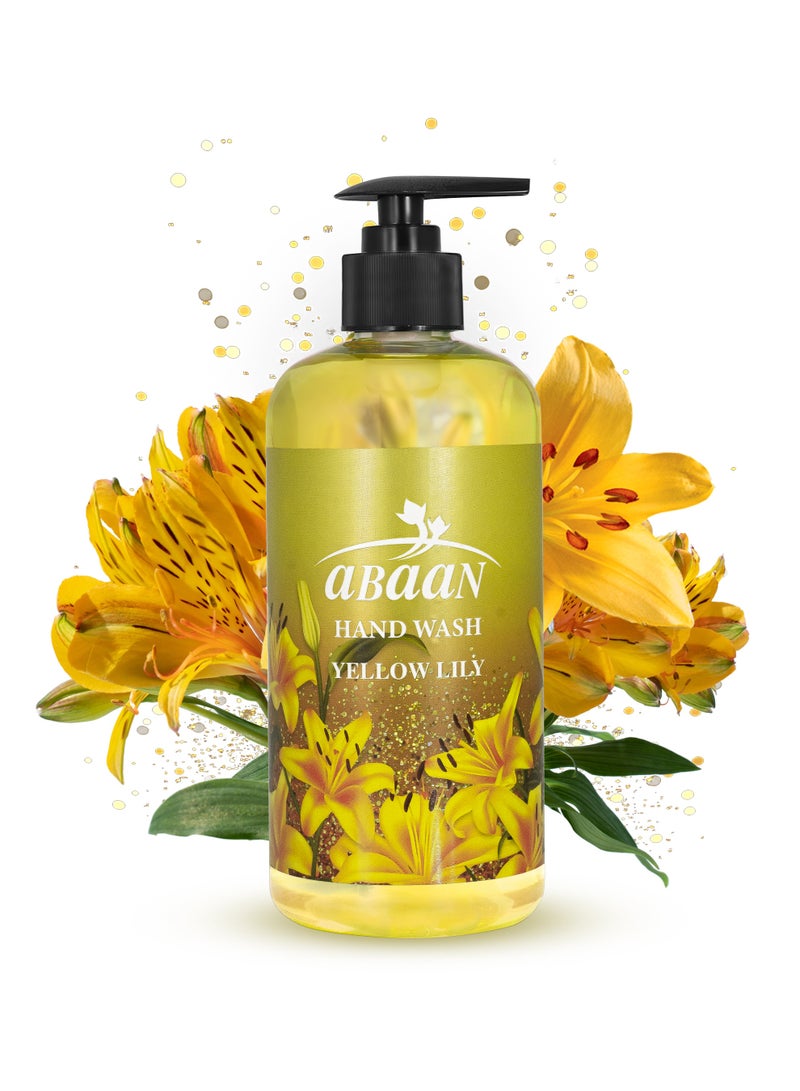 ABAAN - Hand Wash Yellow Lily, 500ml (Pack of 2) | Radiant Floral Hand Wash | Liquid Hand Wash | Made in UAE - Image 2