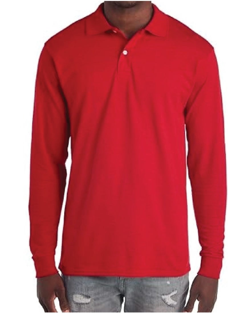 International Uniform L.L.C Men's Spot Shield Long Sleeve Polo t Shirt  - Image 1