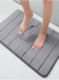 Memory Foam Bath Mat, 50 x 80 cm, Soft Non-Slip Bathroom Rug, Super Absorbent Bath Mats for Bathroom Floor, Machine-Washable Dry Bath Rug Foot Mat, Grey - pzsku/Z685B3AA6C0B93363F031Z/45/_/1724097786/e076dd3c-a70d-4b3f-8f40-8b35b66325ff