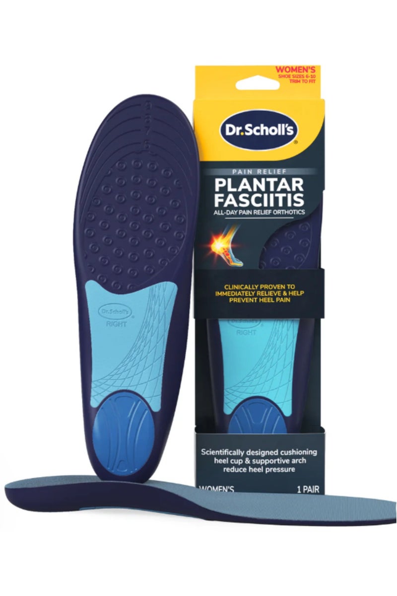 Dr. Scholl's Plantar Fasciitis All‑Day Pain Relief Orthotics Women’s (Size 6–10). - Image 1