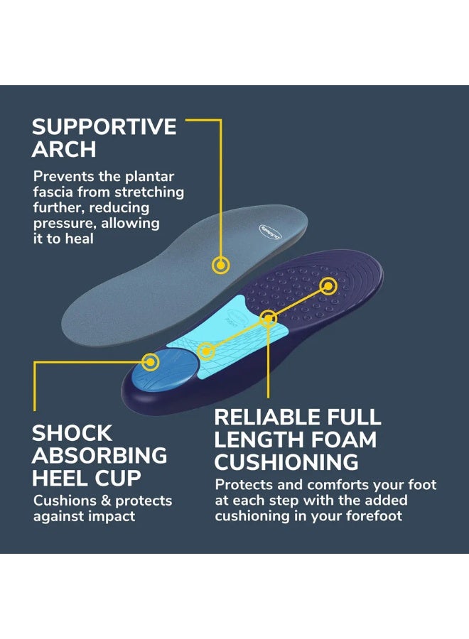 Dr. Scholl's Plantar Fasciitis All‑Day Pain Relief Orthotics Women’s (Size 6–10). - Image 2