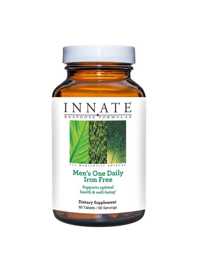 Innate Response Formulas - INNATE Response Formulas Men's One Daily Iron Free - Daily Multivitamin For Men Free of Iron - With B Vitamins - Vegetarian, Non-GMO, and Gluten-Free - 60 Count (60 Servings) - Image 1