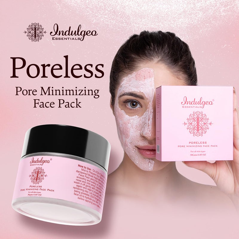 Indulgeo Essentials Pore Minimizing Detan Face Pack Pore Tightening Deep Cleansing Healing Clay Mask For Smooth and Radiant Skin It Helps to Reduce Acne Blackheads 30gm - Image 2