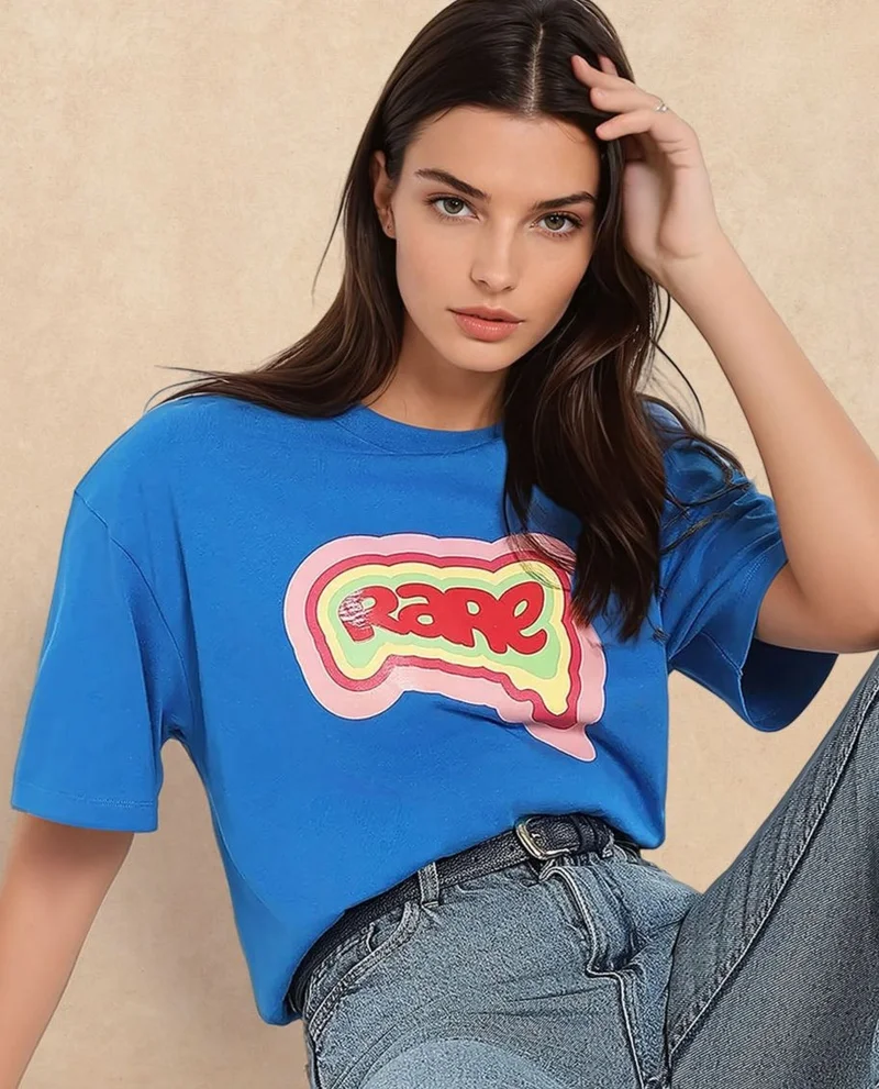 Rareism Women's Graphic Print T- Shirt