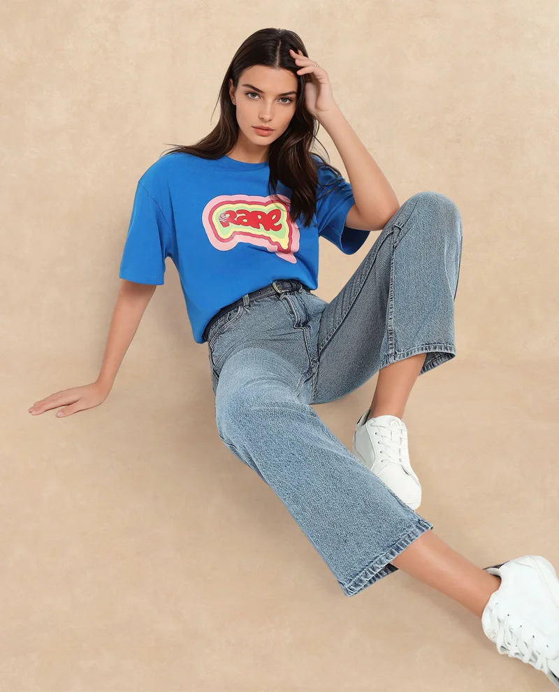 Rareism Women's Graphic Print T- Shirt