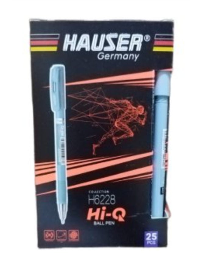 HAUSER HIQ BALL PEN BLUE COLOR PACK OF 25 - Image 1