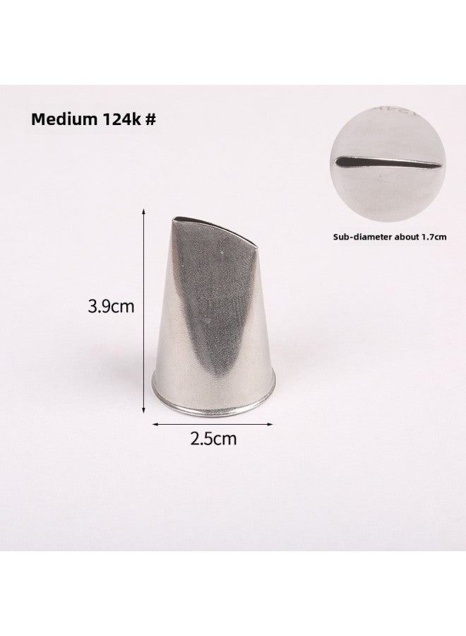 Stainless Steel Pastry Nozzle Korean Style Pastry Milking Oil Rose Cake Cream Cream Petal Skirt Pastry Nozzle 104 Mouth-Specifications:124k - Image 1