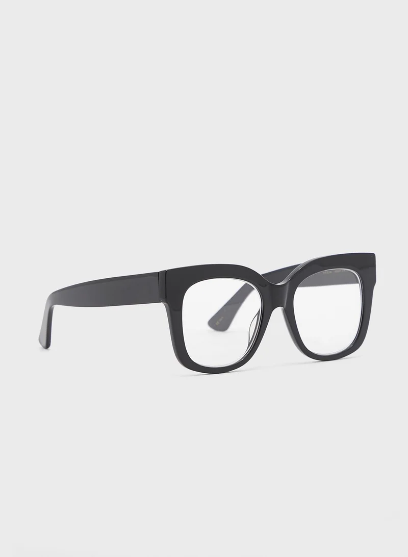 MANGO Blaca Rectangular Shaped Sunglasses