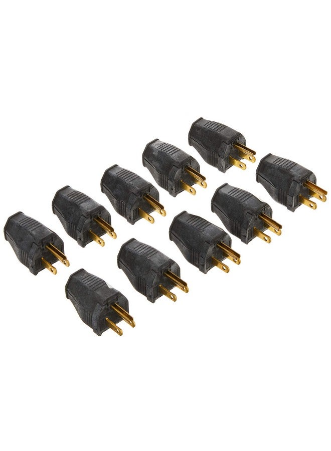 ليفيتون قابس تأريض Leviton 3W101-E ثنائي القطب وثلاثي الأسلاك، عبوة من 10 قطع، أسود - Image 1