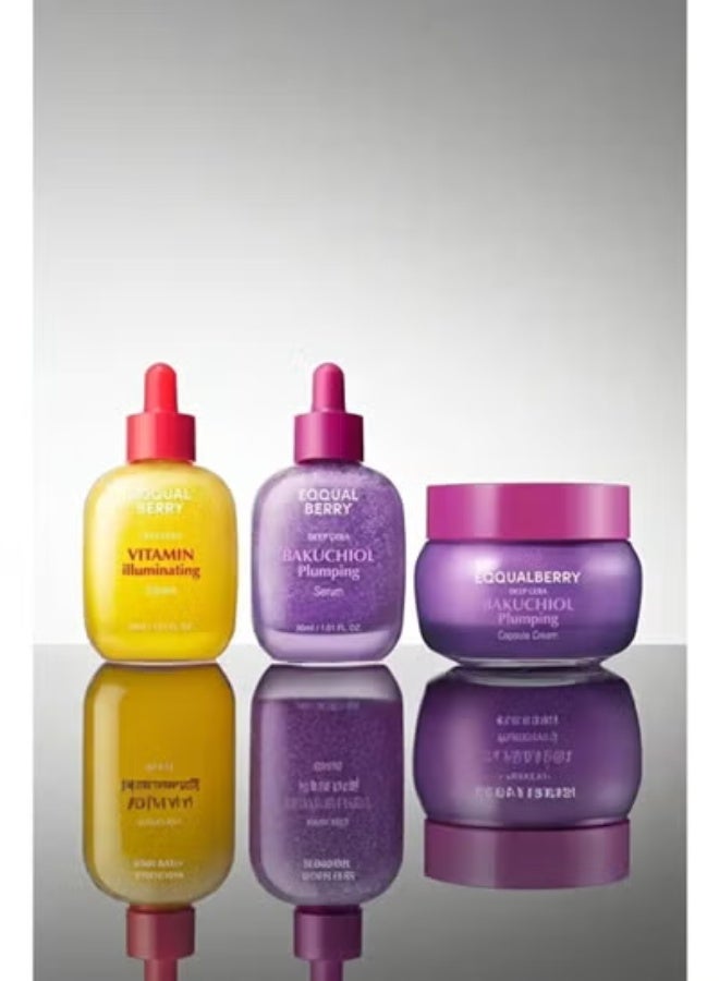 إيكوالبيري مجموعة تفتيح البشرة الكورية: سيروم التوت المتساوي من باكوتشيول + سيروم فيتامين سي + ك - Image 1