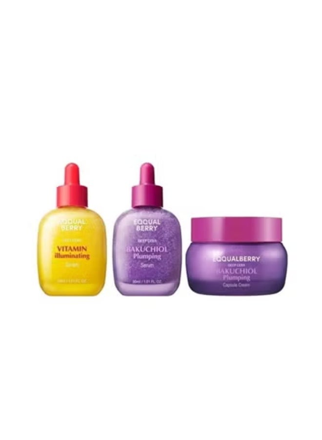 إيكوالبيري مجموعة تفتيح البشرة الكورية: سيروم التوت المتساوي من باكوتشيول + سيروم فيتامين سي + ك - Image 2