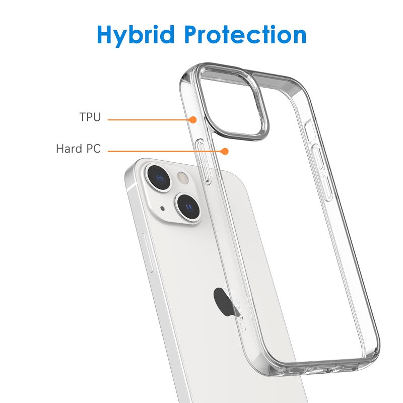 JETech Case for iPhone 13 6.1-Inch, Non-Yellowing Shockproof Phone Bumper Cover, Anti-Scratch Clear Back (Clear) - Image 3
